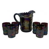 Westmoreland Pitcher & 6 Tumblers
