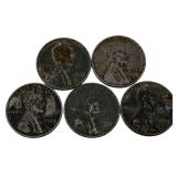 5 Steel Wheat Pennies