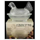 Indiana Confections Glass Hen on Nest w Box
