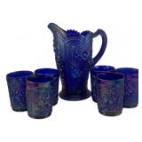 Imperial Glass Pitcher & 6 Tumblers