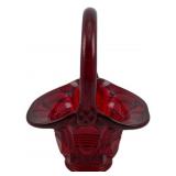 Fenton Glass Basket - 4.5 x 6 x 4