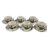 6 Villeroy & Boch "Botanica" Cups and Saucers