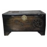 Carved Lift Top Chest with Tray 18"x36"x16"