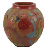 Vtg Nicaraguan Hand Carved Pottery Vase