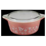 Pyrex Pink Gooseberry Covered Mixing Bowl