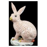 Herend Hungary Large Sitting Bunny 24k Gold