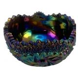 LE Smith Carnival Glass Bowl - 7.5" Round