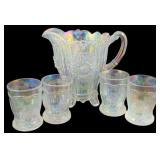 Glass Pitcher w/ 4 Tumblers