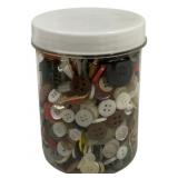 Jar Full of Buttons 4.5"x3.25"