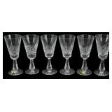 6 Waterford Crystal Kenmare Claret Glasses