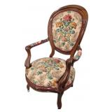 Walnut Victorian Gents Chair 41"x27"x31"