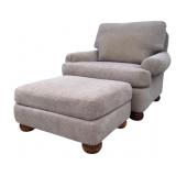 Upholstered Side Chair w/ ottoman