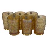 6 Fenton Glass Tumblers - 4.25" Tall