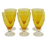 6 Anchor Hocking Berwick Boopie Amber Glasses