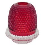 Fenton Ruby Hobnail Fairy Lamp (As Is) 5"
