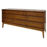 Mid Century Modern 9-Drawer Dresser