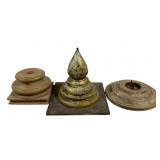 3 Wood Bases 4, 6 & 12" tall