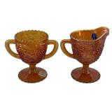 Imperial Glass Creamer and Sugar Set - 5" Tall
