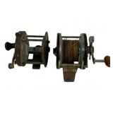2pc Lot Antique Fishing Reels