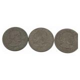 3 Susan B. Anthony Dollars