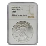 2021 Heraldic Eagle Silver Dollar NGC MS69
