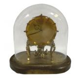 Vintage Kundo Glass Dome Brass Clock