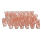 Set of 24 Hazel Atlas Elephant Tumblers