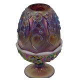 Fenton Plum Opalescent Lily of the Valley