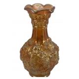 Carnival Glass Vase - 10.5" Tall