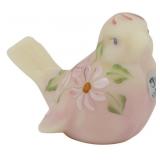 Fenton Burmese Bird Signed Tanya Kelley 3"