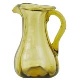 Vintage Amber Art Glass Miniature Pitcher