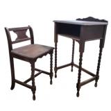 Vintage Telephone Table & Chair Set