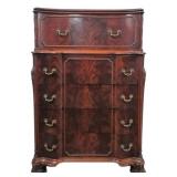 Mahogany Carved Chest on Chest
