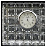 Waterford Crystal Square Quartz Desk Clock 3"
