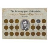 1939-1958 US Lincoln Wheat Penny 20 Coin Set