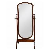Vintage Hepplewhite Inlaid Cheval Mirror