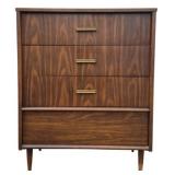 Bassett Mid-Century Walnut Finish Chest