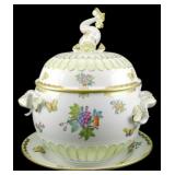 Herend Rothschild Bird Tureen w/ Undertray