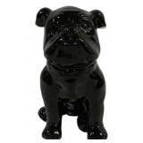 Ceramic Black English Bull Dog - as is/broken ear