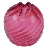 Vintage Chalet Cranberry Lead Crystal Vase 4"