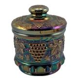 Fenton Grape & Cable Carnival Glass Tobacco Jar