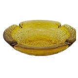 Vtg Anchor Hocking Amber Soreno Ashtray 2"x9"