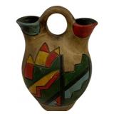 Native American Pottery Vase 7" Tall