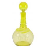 Vintage Blenko Wrapped Neck Yellow Decanter