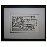 AMERICAN MUSIC FESTIVAL PRINT BY KEITH HARING