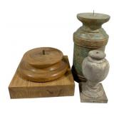 3 Wood Bases - 10, 12 & 18 tall