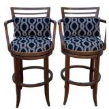 Pair Alden Home Monaco Swivel Bar Chairs