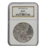 1997 American Silver Eagle Dollar NGC MS69