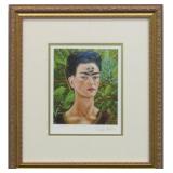THINKING OF DEATH PRINT BY FRIDA KAHLO