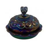 Carnival Glass Cheese Dish - 6 x 7.5